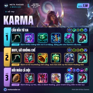 Karma · Hỗ Trợ · 3 bộ trang bị · 7.3b · 17/10/2026