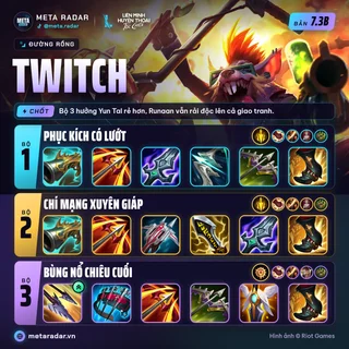 Twitch · Đường Rồng · 3 bộ trang bị · 7.3b · 15/10/2026